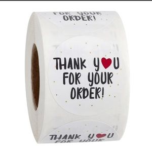 500pcs | Thank You for your order| 1” in | for sellers and small business